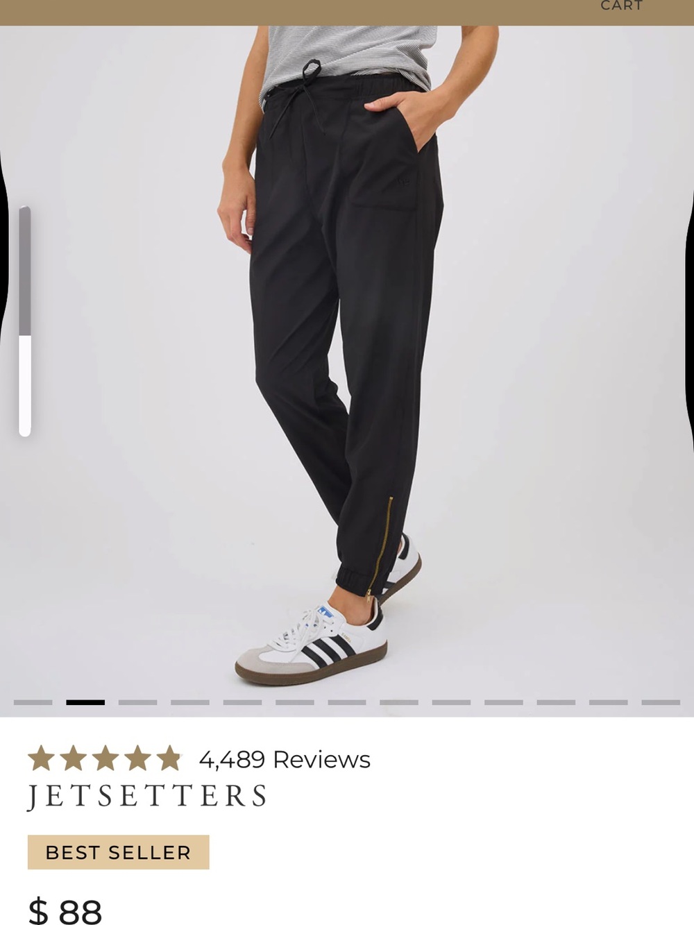 High Waisted Jetsetters Tan Jogger Pants